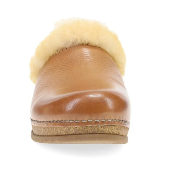 NEW  Dansko Magda Leather and Sheepskin clog in tan for women   1125 6s3 - Picture 6 of 13